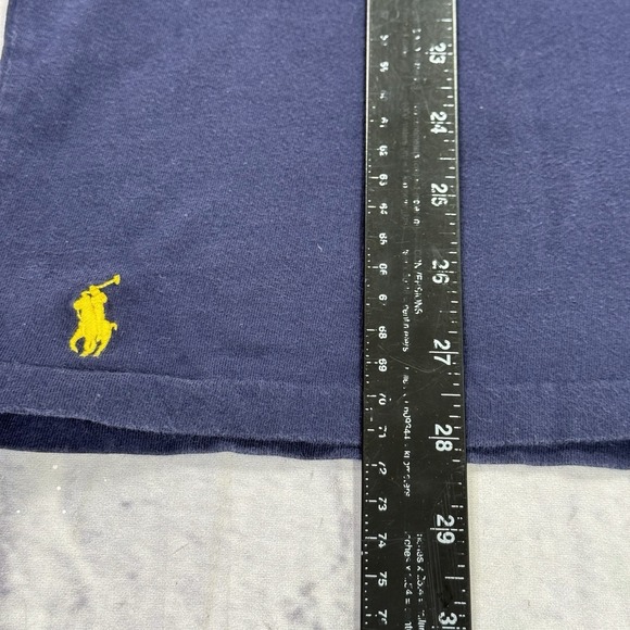 Polo Ralph Lauren Painterly Logo Navy Blue‎ Jersey T-Shirt XL Custom Slim Fit - Picture 7 of 12
